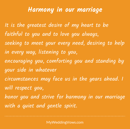 harmony mariage